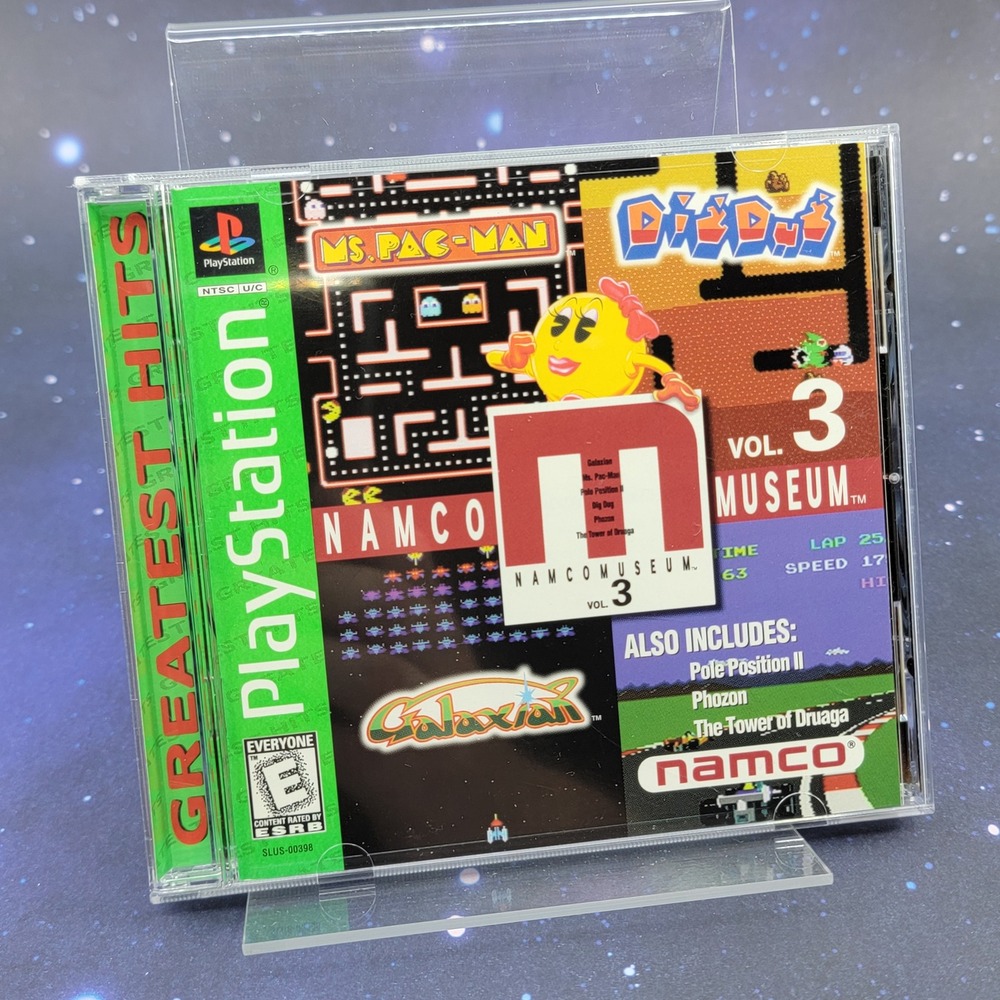 Namco Museum Vol. 3 Sony PlayStation PS1 Greatest Hits Ms. Pac-Man Dig Dug CIB